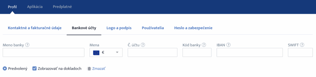 Bankové účty